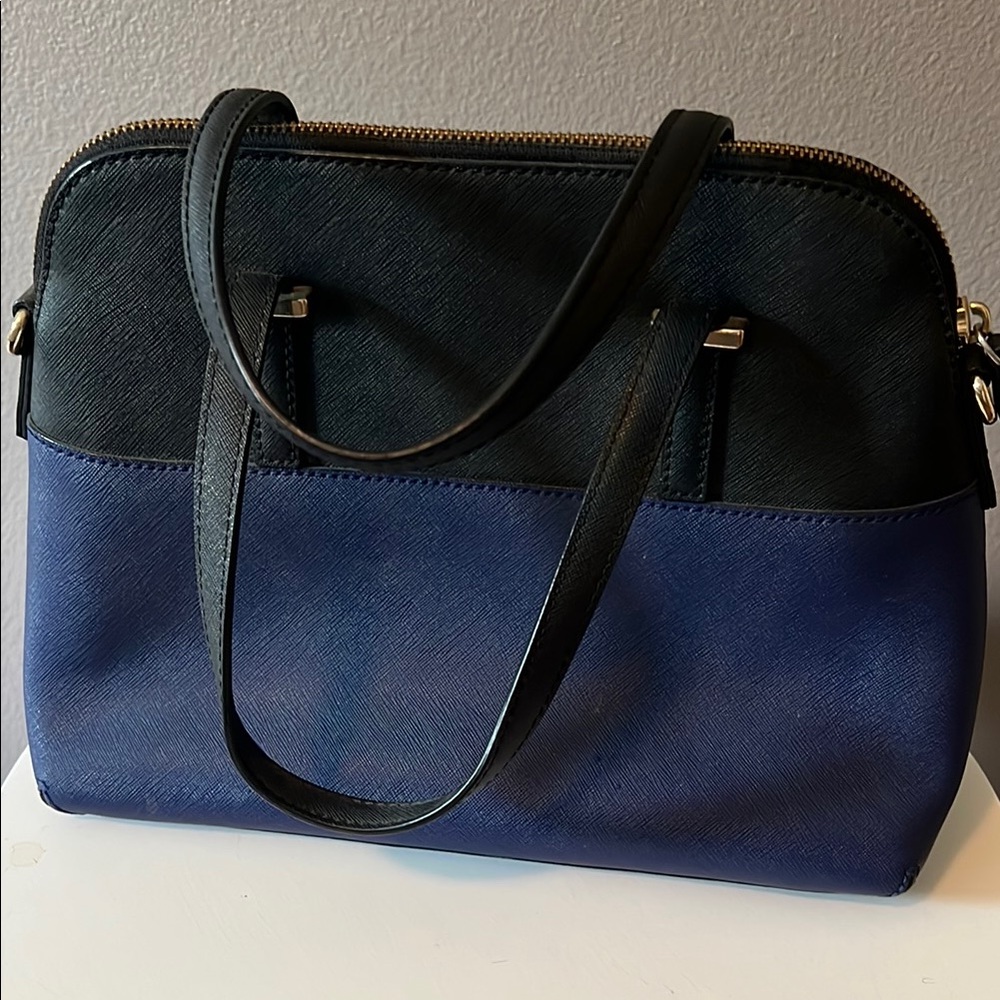 Kate Spade Black and Blue Satchel - Picture 3 of 10